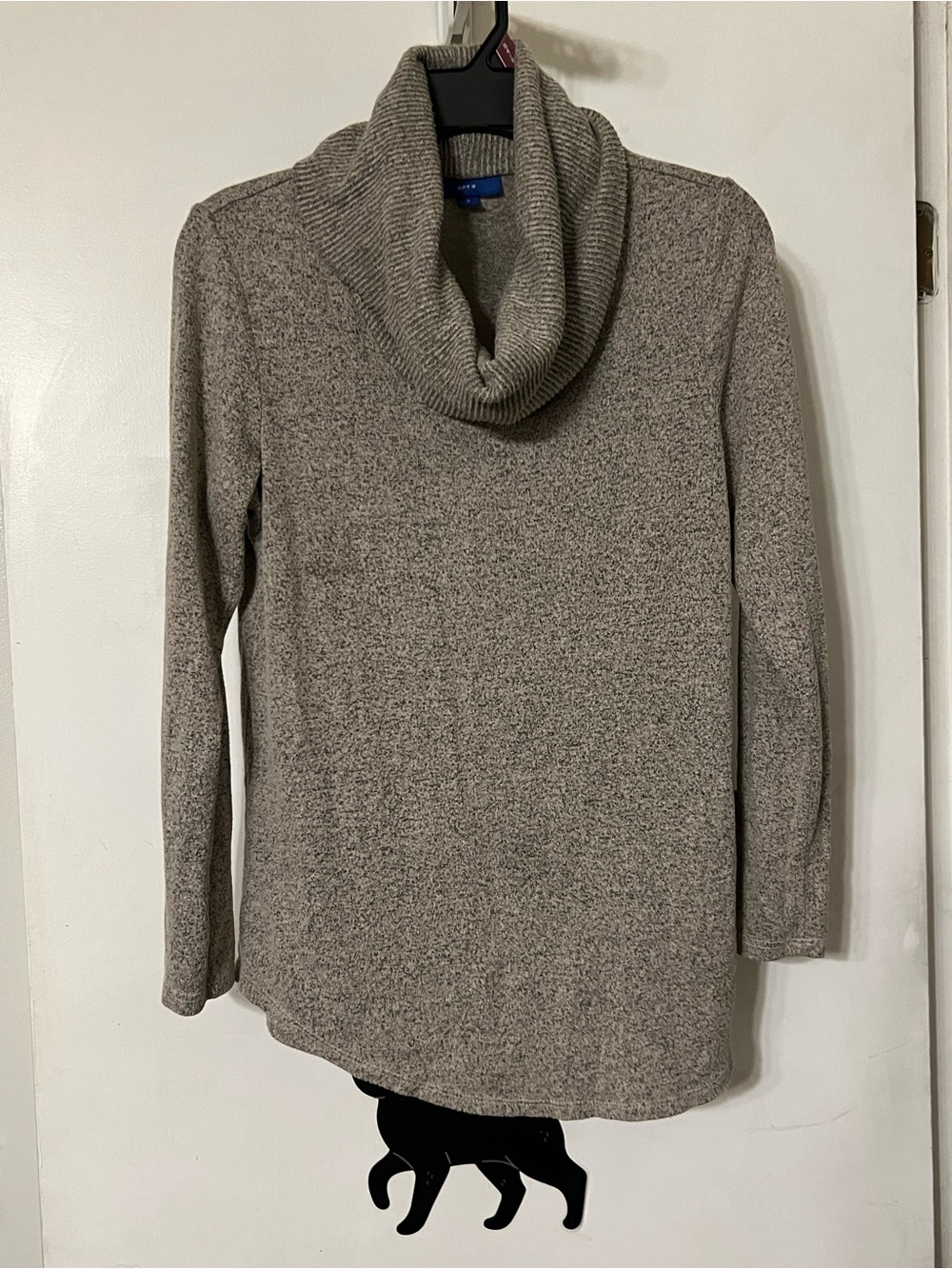 Apt. 9 Heathered Taupe Cowl Neck Sweater